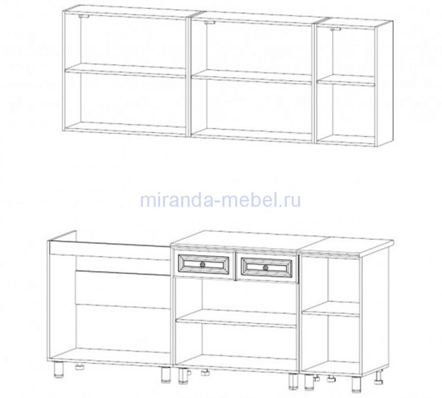 Кухня Прованс 2 м