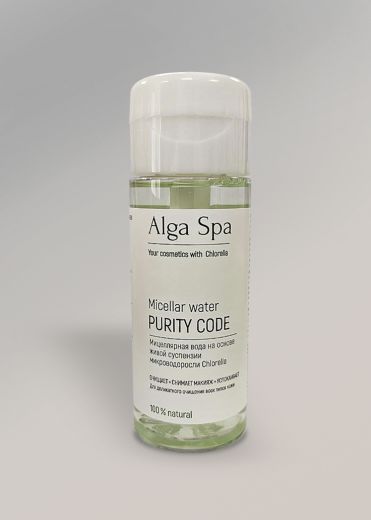 Alga Spa Micellar water PURITY CODE Мицеллярная вода на основе живой суспензии микроводоросли Chlorella. 160 мл