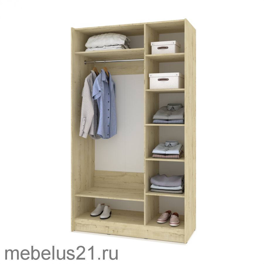 Шкаф купе с зеркалом Браун 130