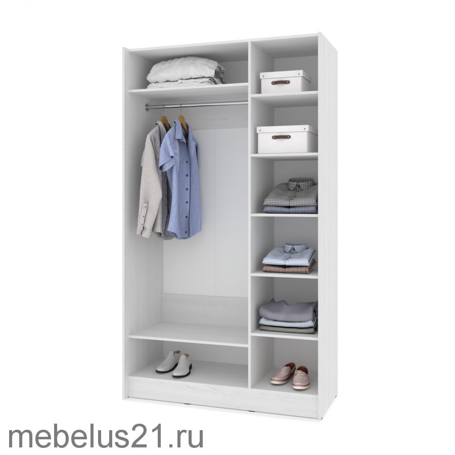 Шкаф купе с зеркалом Браун 130