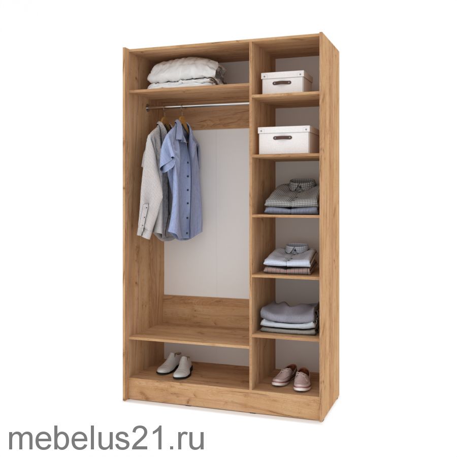 Шкаф купе с зеркалом Браун 150