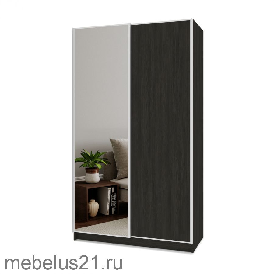 Шкаф купе с зеркалом Браун 150