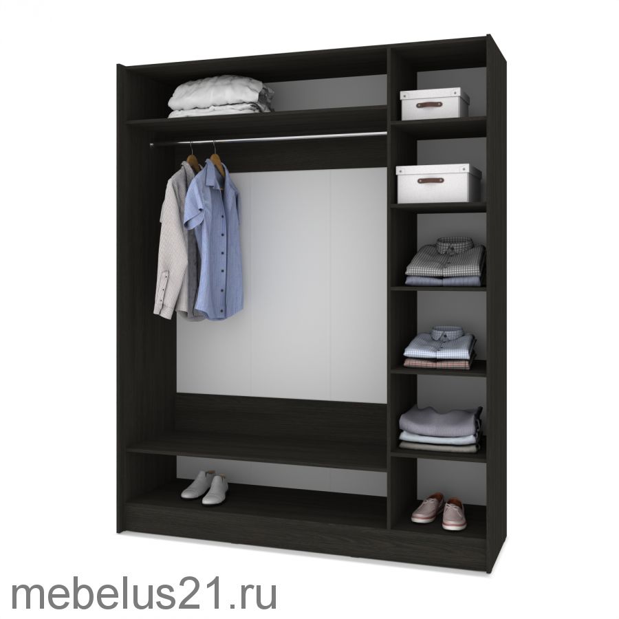 Шкаф купе с зеркалом Браун 160