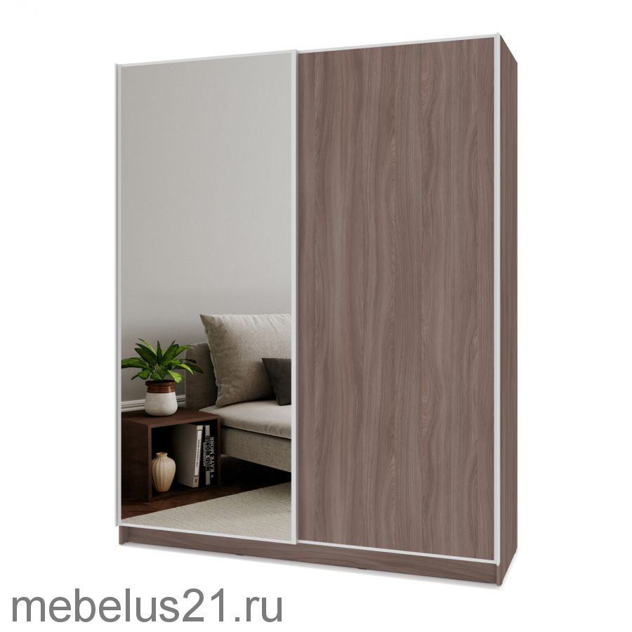 Шкаф купе с зеркалом Браун 180
