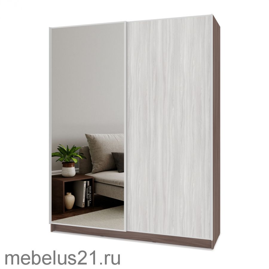 Шкаф купе с зеркалом Браун 180