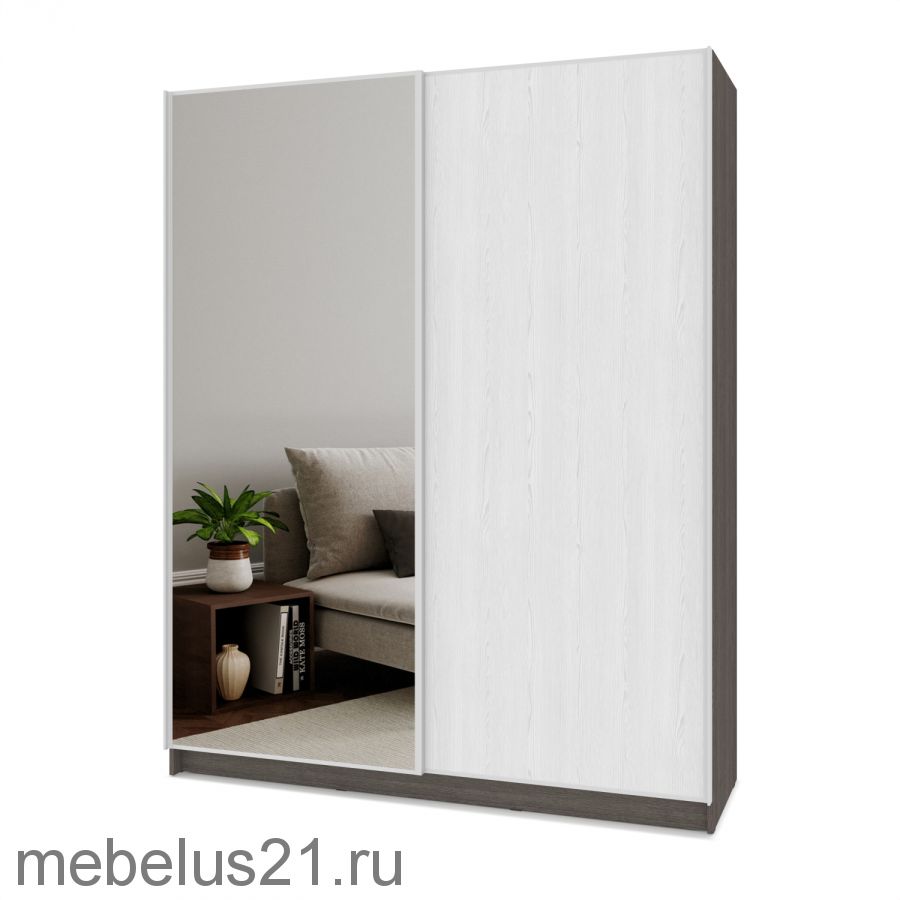 Шкаф купе с зеркалом Браун 180