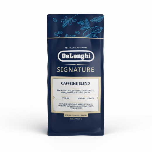 Кофе в зёрнах DeLonghi Signature Caffeine Blend 1кг