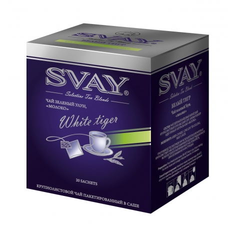 Чай зеленый молочный улун пакетированный Svay White Tiger 20*2 саше