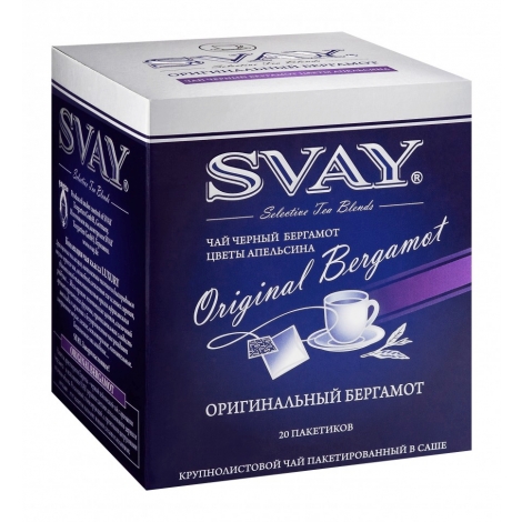 Чай черный пакетированный SvayOriginal Bergamot 20*2 саше