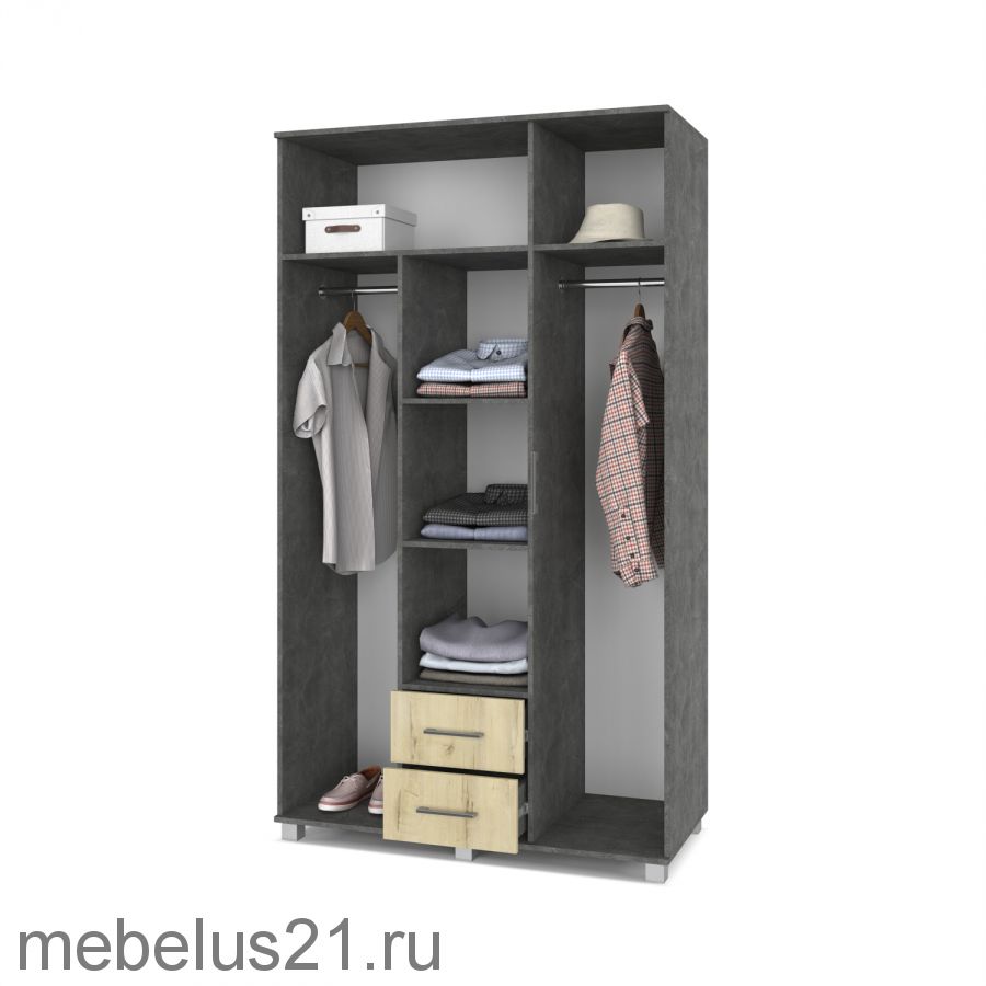 Шкаф  3-х створчатый Ева Е-34