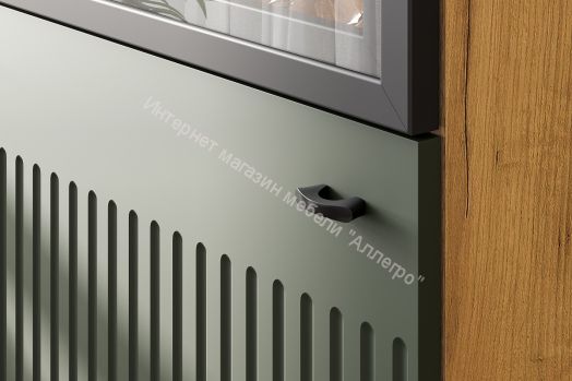 Тумба телевидеоаппаратура со створками и нишей Милан Дуб Золотой/Олива Софт