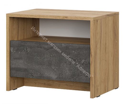 Тумба прикроватная МСП 1 Серия 2 Дуб Золотой/Камень Темный