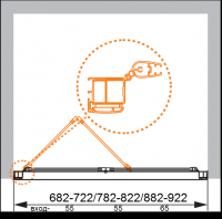 Дверь для душа CEZARES ANIMA-W-BS-90-P-Cr схема 3