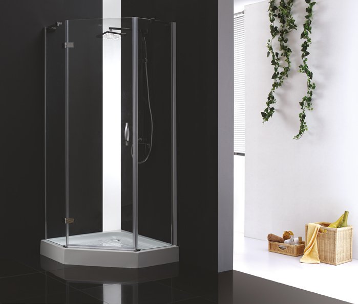 Изображение Душевой уголок CEZARES BERGAMO-W-P-1-90-C-Cr-L-IV форма трапеции