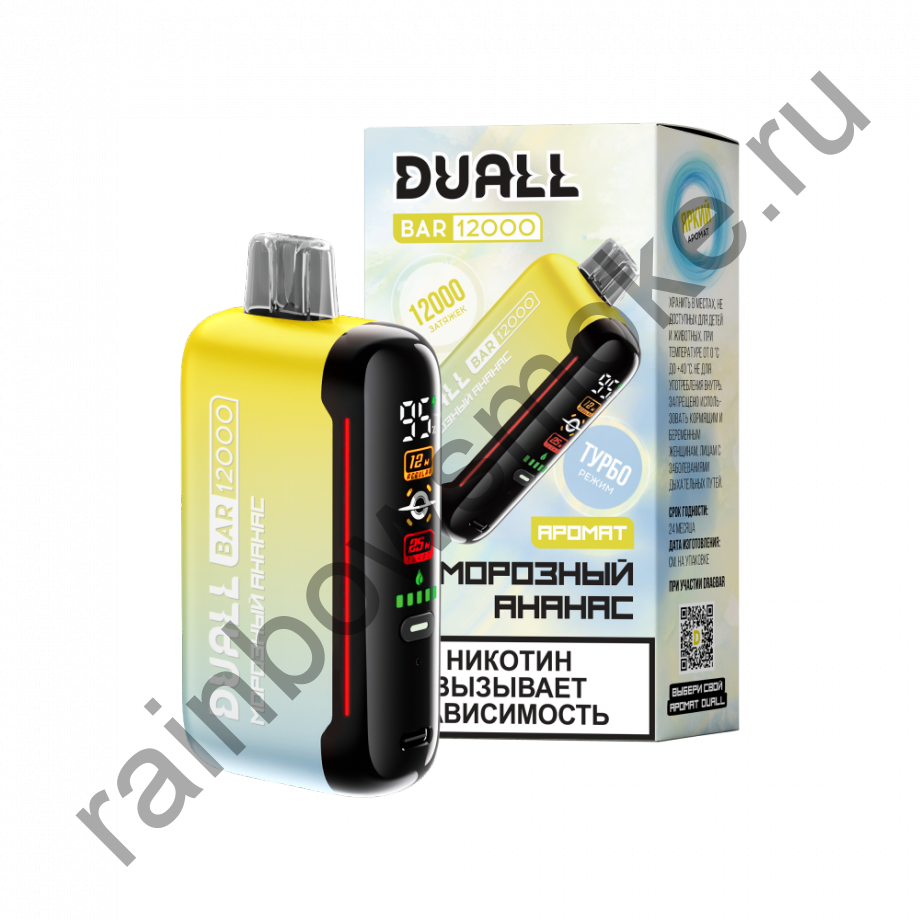 Одноразовая ЭС Duall Bar 12000 - Морозный Ананас (Frosty Pineapple)