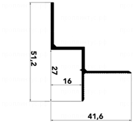 Потолочный теневой профиль Z-27/16