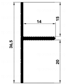 Теневой плинтус без подсветки, черный муар