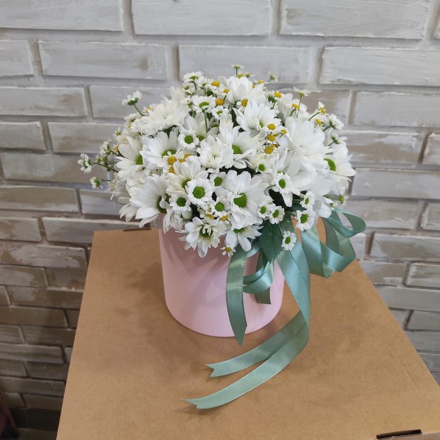 Ромашки в коробке