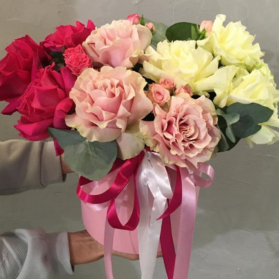 Розы в коробке градиент