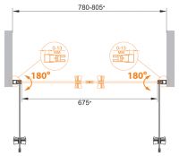 Душевая дверь для проема 80 см CEZARES ECO-O-B-2-80-C-Cr схема 8