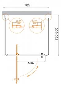 Душевой уголок CEZARES MOLVENO-BA2-80/80-C-Cr-IV ФОТО