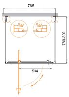 Душевой уголок CEZARES MOLVENO-BA2-80/80-C-Cr-IV схема 2