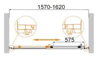 Душевая дверь в нишу CEZARES MOLVENO-BF-1-160-C-Cr-IV схема 3