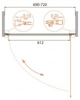 Душевая дверь в проем CEZARES RELAX-B-1-70-C-Bi схема 3