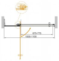 Душевая дверь для проема CEZARES SLIDER-B-1-100/110-BR схема 22