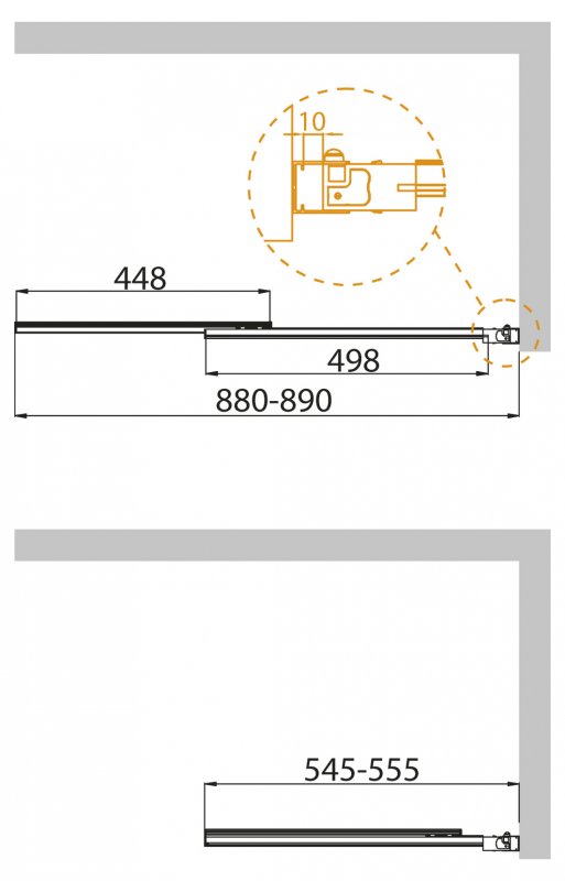 Шторка на ванну CEZARES SLIDER-VF-11-90/150-P-Cr ФОТО