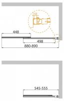 Шторка на ванну CEZARES SLIDER-VF-11-90/150-P-Cr схема 2