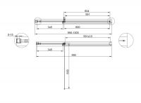 Душевая дверь в проем CEZARES URBAN-B-12-100-C схема 3