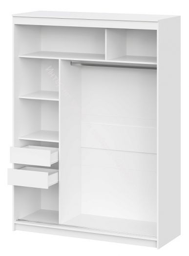 Шкаф-купе ШКП 3 (1,6) Серия 2 Белый текстурный