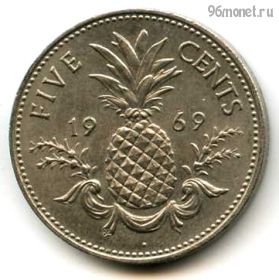 Багамские острова 5 центов 1969
