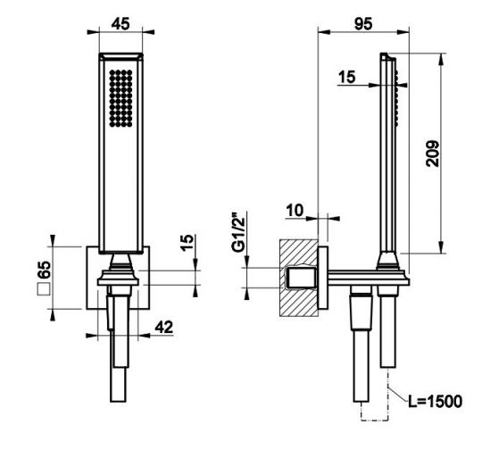 Душевой гарнитур Gessi Shower Sets 46127031 хром ФОТО