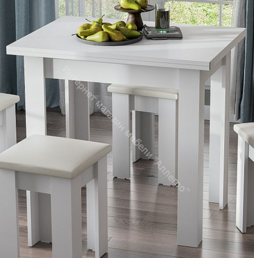 Стол обеденный СО 3 (Раскладной) Белый