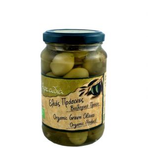 Оливки Зеленые органические Arcadia Organic Olives Vertes 370 мл - Греция