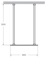 Стеклянная душевая перегородка CEZARES LIBERTA-L-2-80-120-C схема 3