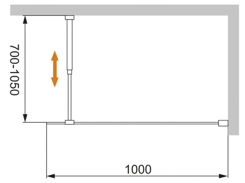 Душевая перегородка CEZARES LIBERTA-L-1-100-C схема 2