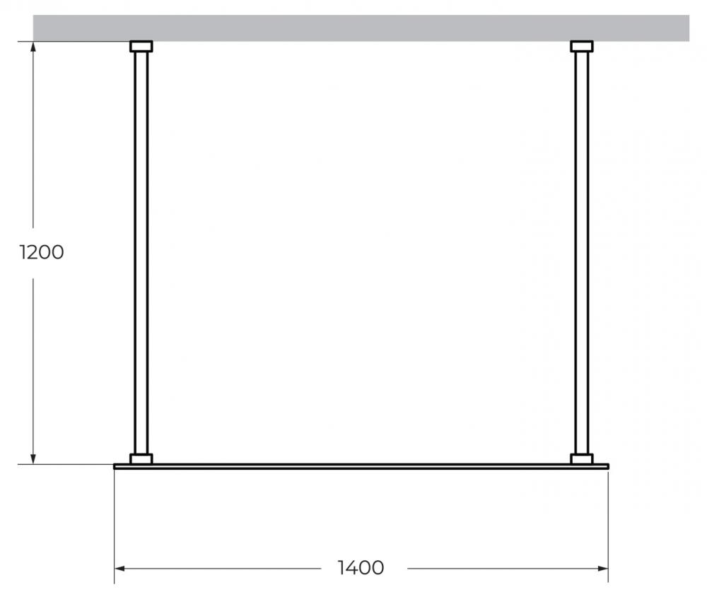 Душевая перегородка CEZARES LIBERTA-L-2-140-120-C схема 3