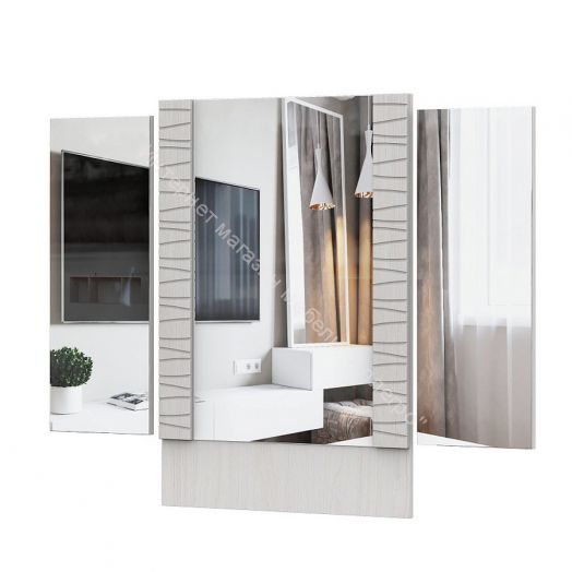 Зеркало для стола туалетного Серия №4 Гамма 20 Ясень анкор светлый/ Сандал светлый