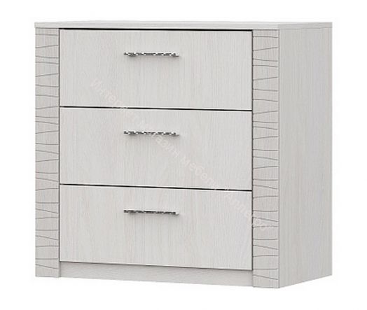 Комод 3 ящика Серия №4 Гамма 20 Ясень анкор светлый/Сандал светлый