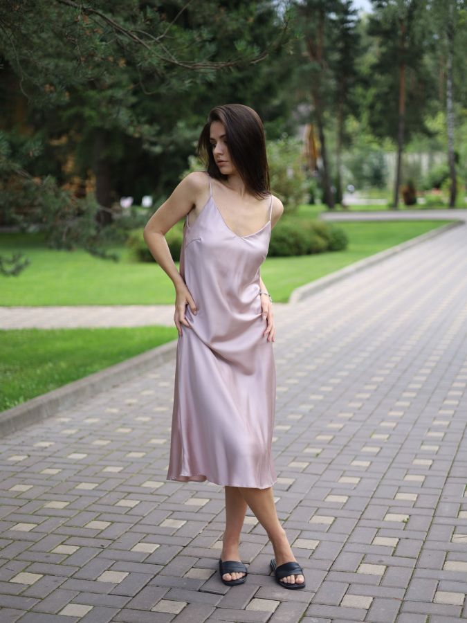 Платье комбинация Finezza из эвкалипта розовое