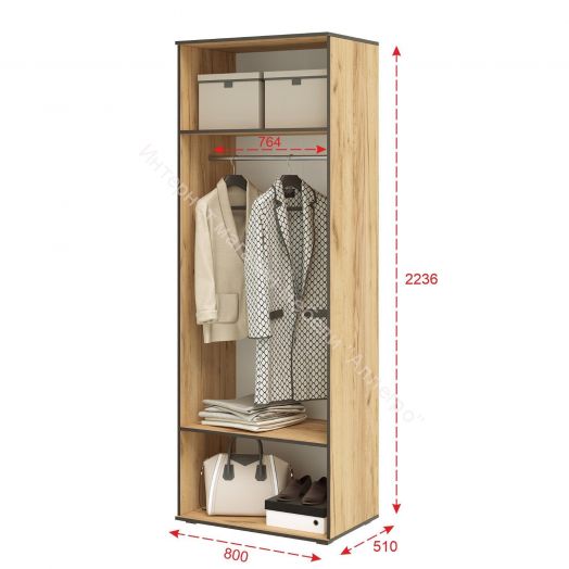 Шкаф 2-х створчатый "Норд" Белый/Белый глянец