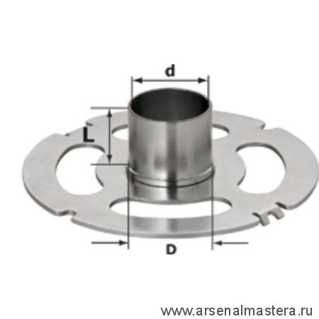 Кольцо копировальн., удлинённое FESTOOL KR-D 30,0/21,5/OF 2200 497453