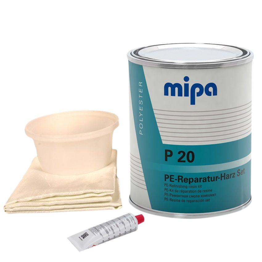 Mipa P 20 PE-Reparatur-Harz Set Ремнабор смола со стекловолокном, объем 1кг.