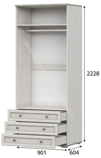 Шкаф Александрия ШК-209 Серия 3 Сосна Санторини светлый
