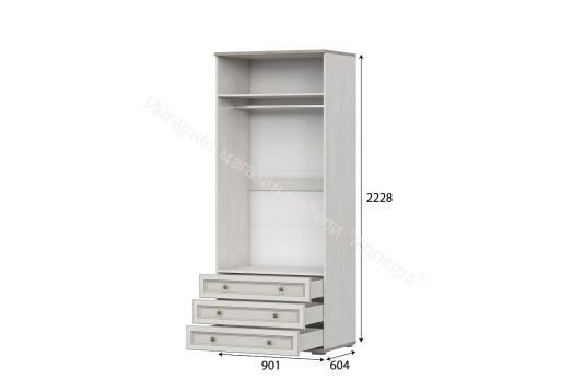 Шкаф Александрия ШК-209 Серия 3 Сосна Санторини светлый