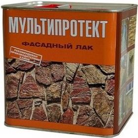 Лак Фасадный МультиПротект 10л Глянцевый для Защиты Природного, Искусственного Камня, Облицовочного Кирпича от Атмосферных Воздействий.