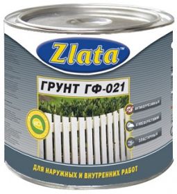 Грунт Zlata ГФ-021 0.7кг Cерый для Внутренних и Наружных Работ.